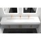 Castello Usa Nile 84-inch Gray Vanity Set with White Top and Gold Handles CB-MC-84G-GLD-2053-WH - alternate 4